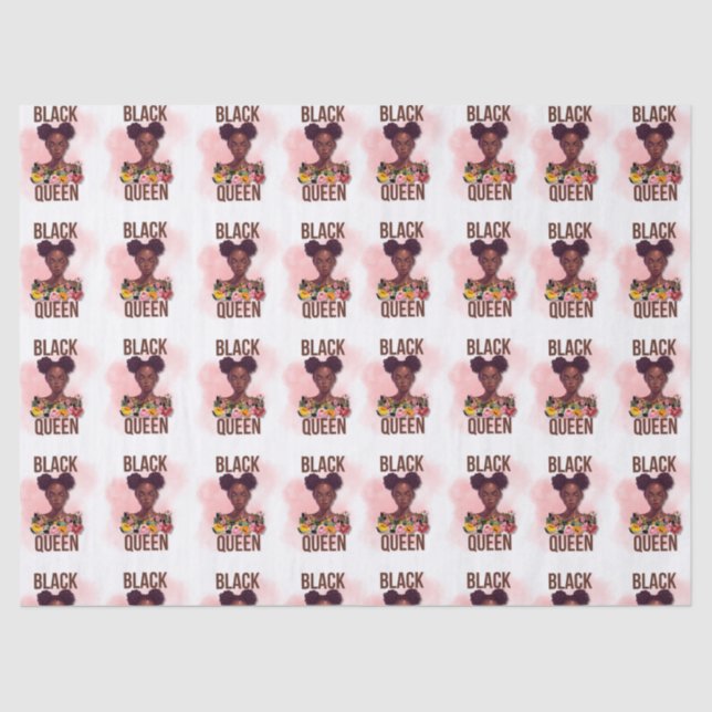 Papier Mousseline Papier Tissus de la Reine noire (Recto)