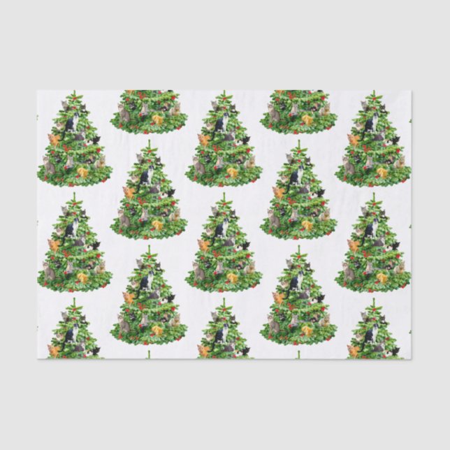 Papier Mousseline Papier Tissus de l'arbre du chat (Recto)