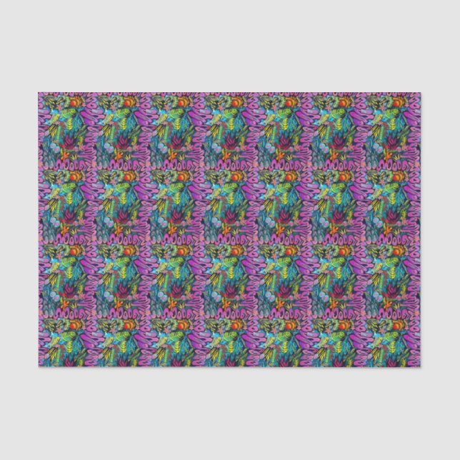 Papier Mousseline Papier Tissus de Marine Life (Recto)