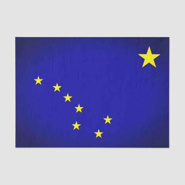Papier Mousseline Papier Tissus du drapeau de l'État de l'Alaska (Recto)