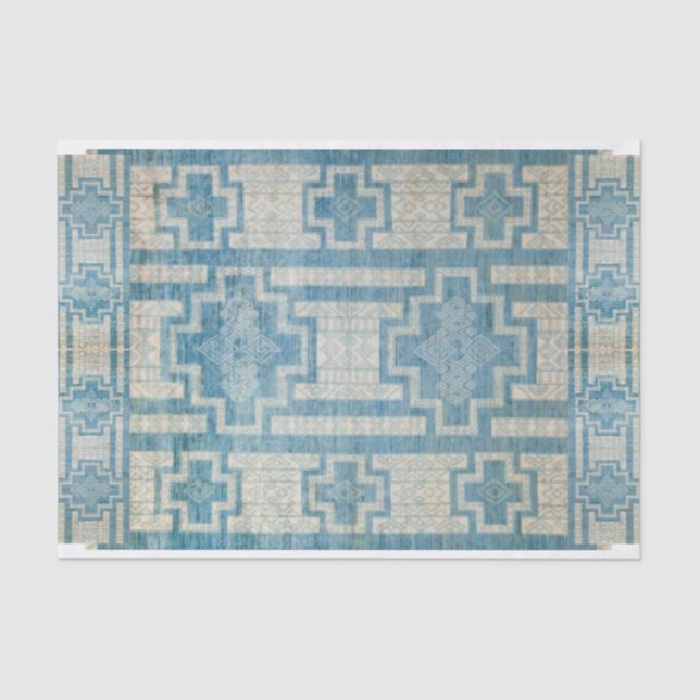 Papier Mousseline Papier Tissus En Chef Indigo (Recto)