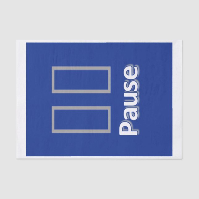 Papier Mousseline Papier Tissus Pause Bleu (Recto)