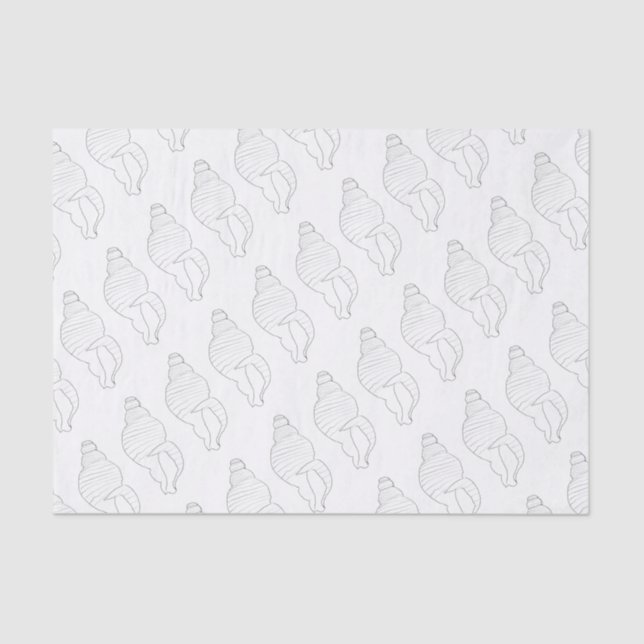 Papier Mousseline Papier Tissus Sea Shell  (Recto)