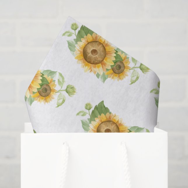 Papier Mousseline Papier Tissus Tournesol (Sac cadeau)
