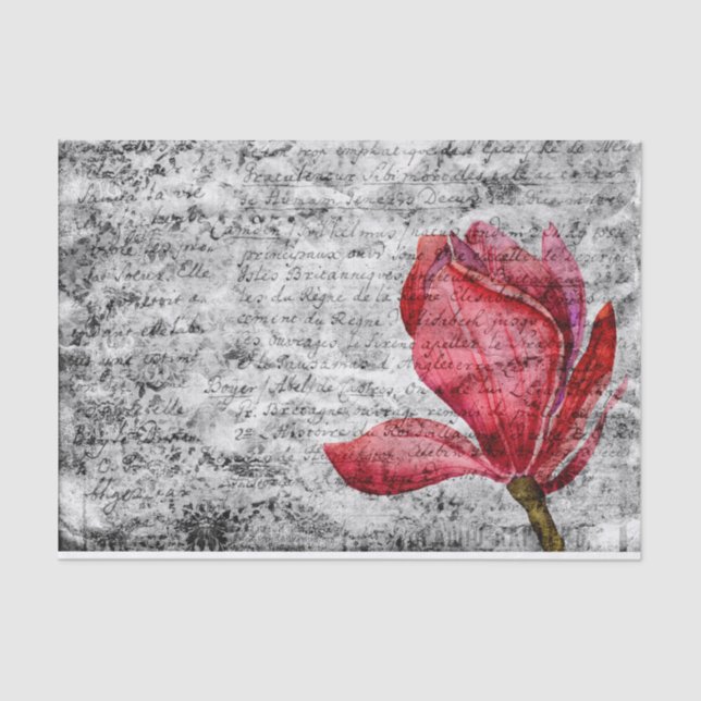Papier Mousseline Papier Vintage Magnolia (Recto)