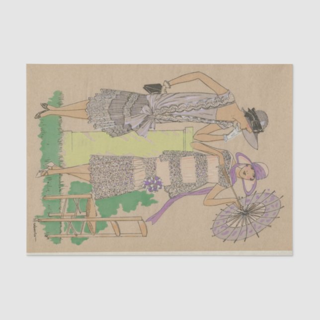 Papier Mousseline Papiers de mode parisiens (Recto)