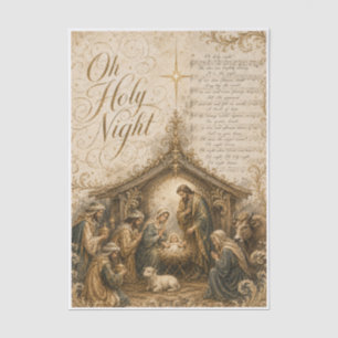 Papier Mousseline Papiers découpés pour la crèche de la nuit sainte