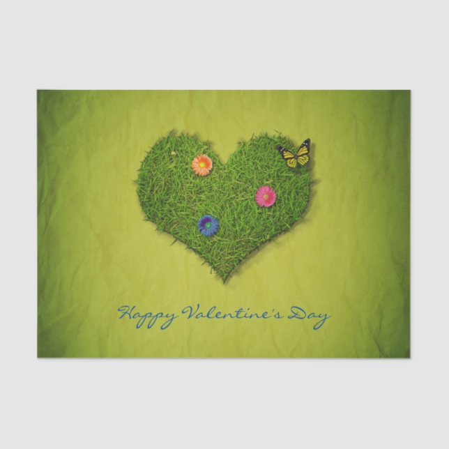 Papier Mousseline Papillon en forme de coeur (Recto)