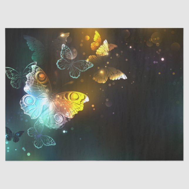 Papier Mousseline Papillon lumineux et papillons de nuit (Recto)