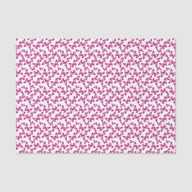 Papier Mousseline Papillon Motif Plutôt rose violet (Recto)