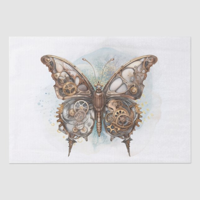 Papier Mousseline Papillon vapeur (Recto)