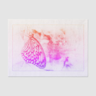 Papier Mousseline Papillon Vintage d'antiquité violet d'art orange b
