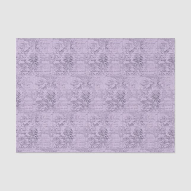 Papier Mousseline Papillon vintage pourpre (Recto)