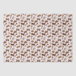 Papier Mousseline Papillons Boho Esthétiques Avec Printemps Feuille