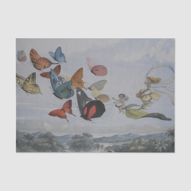 Papier Mousseline Papillons et papillons de la reine des fées (Recto)