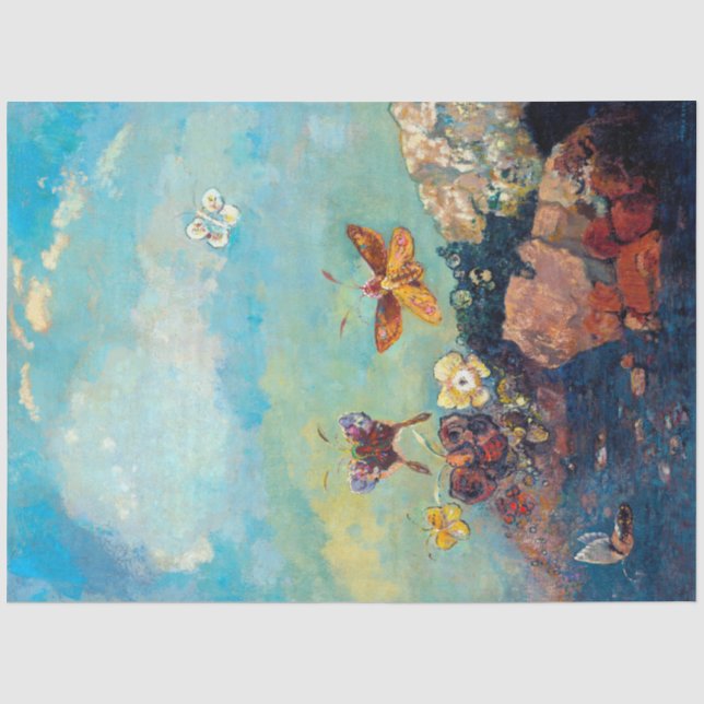 Papier Mousseline Papillons, Redon (Recto)