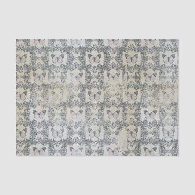 Papier Mousseline Papillons vintages (Recto)