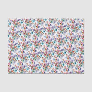 Papier Mousseline Papillons Whimsical Aquarelle