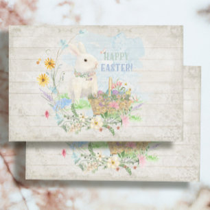 Papier Mousseline Pâques Oeufs de lapin floral Panier Découpage de p