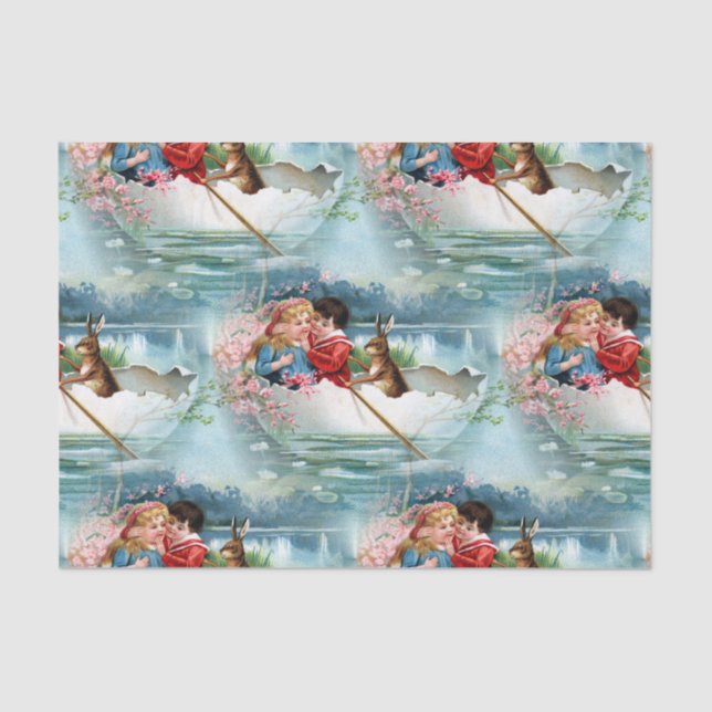 Papier Mousseline Pâques vintage (Recto)