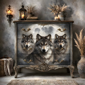 Papier Mousseline Paquet de loups lunaires découpage