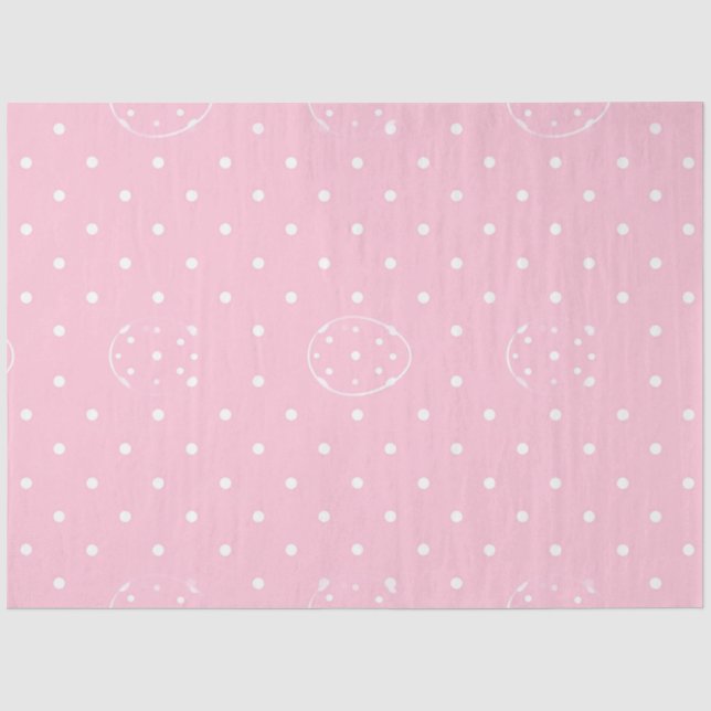 Papier Mousseline Parade des Polka roses (Recto)