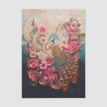 Paradis du Paon : Art floral et de plumes orné