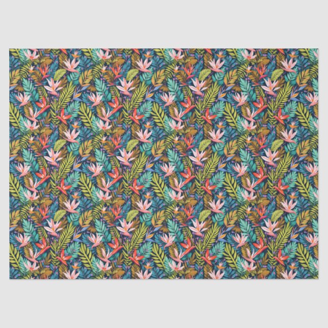 Papier Mousseline Paradis tropical (Recto)