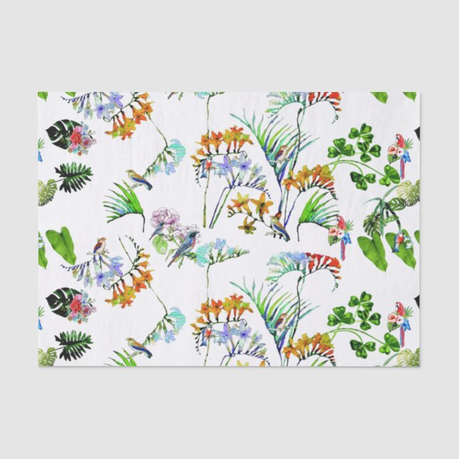 Papier Mousseline Paradis tropical (Recto)