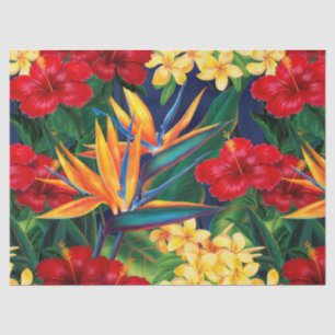 Papier Mousseline Paradis tropical Floral Hawaï Pleine Taille