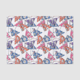 Papier Mousseline Parapluies multicolores Papier Tissu