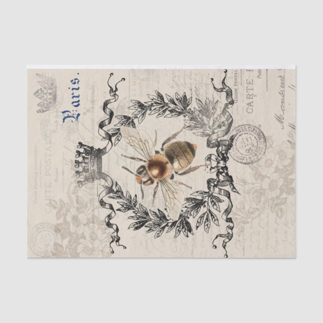 Papier Mousseline Paris Bee (Recto)