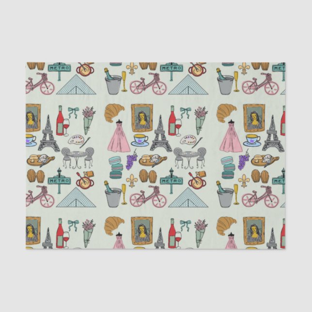 Papier Mousseline Paris romantique (Recto)