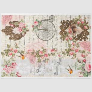 Papier Mousseline Paris Shabby Chic Ephémère Française Victorienne