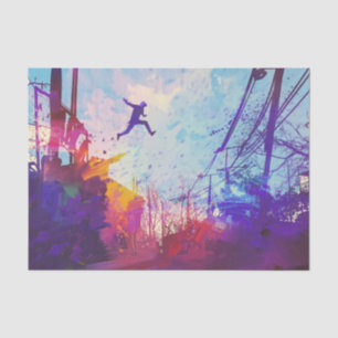 Papier Mousseline Parkour Urban Free Runling Freestyling Art Moderne