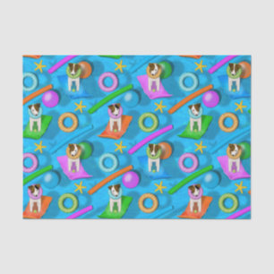 Papier Mousseline Parson Jack Russell Terrier motif de la fête de la