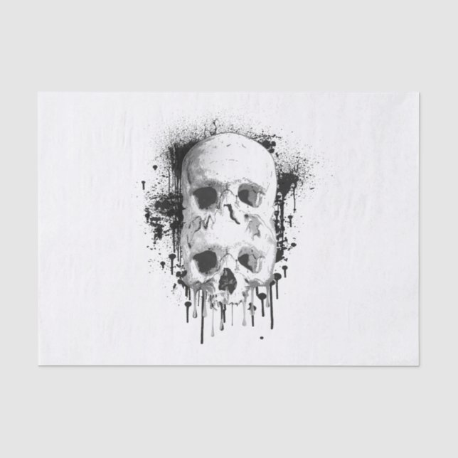 Papier Mousseline Partie graphique Encre noire de la goutte crânienn (Recto)