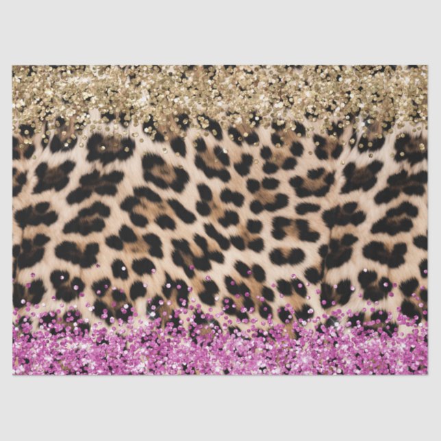 Papier Mousseline Parties scintillant brillante Leopard Poster de an (Recto)