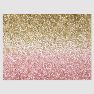 Papier Mousseline Parties scintillant brillante rose or        