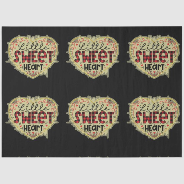 Papier Mousseline Parties scintillant Coeur tendance Valentines Day (Recto)