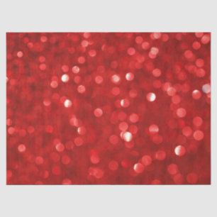 Papier Mousseline Parties scintillant de style Bokeh rouge