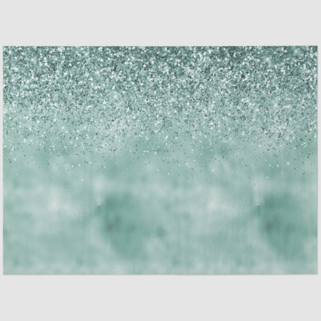 Papier Mousseline Parties scintillant de verre de menthe Glitz (Recto)