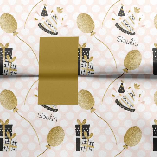 Papier Mousseline Parties scintillant d'or Ballons et Casquettes de  (Créateur téléchargé)