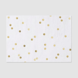 Papier Mousseline Parties scintillant d'or Confetti Dot Polka Papier