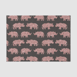 Papier Mousseline Parties scintillant dorée moderne Rose Glam Rhinos