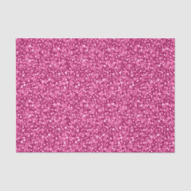 Papier Mousseline Parties scintillant et Motif des Faux roses profon (Recto)