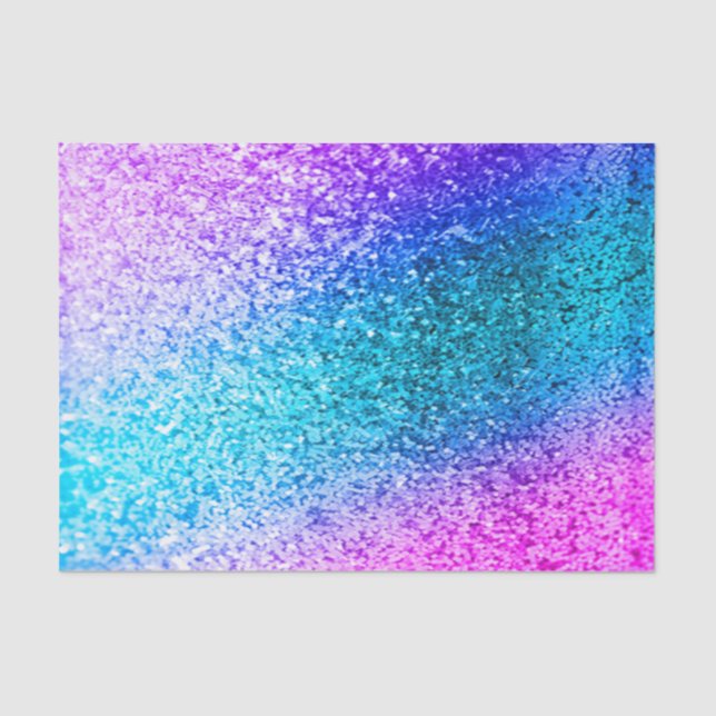 Papier Mousseline parties scintillant, glam, rose, turquoise, métall (Recto)