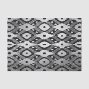 Papier Mousseline Parties scintillant moderne Bohème Noir Argent Mot