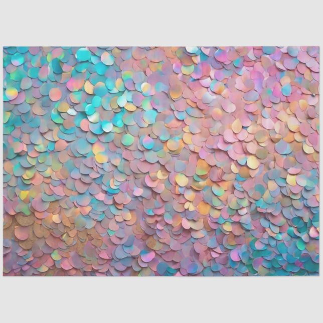 Papier Mousseline Parties scintillant Opal Holographie Collection mo (Recto)