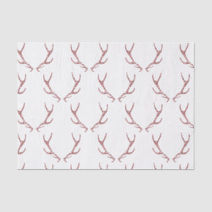 Papier Mousseline Parties scintillant rose Antlers Rustique Glam Gir